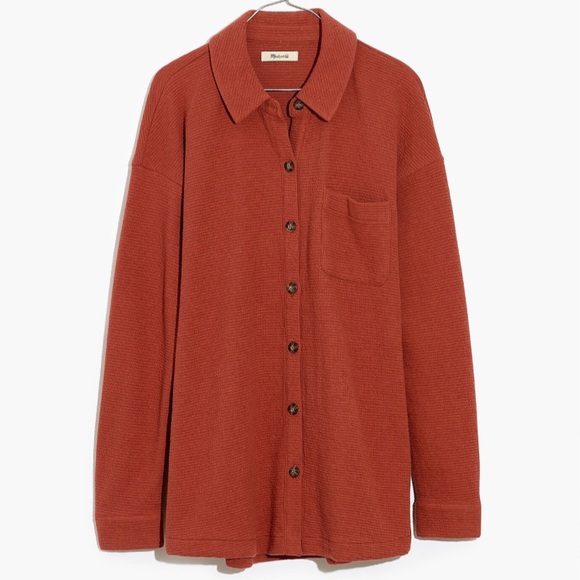 Madewell Textural Knit Shirt-Jacket - Picture 1 of 4